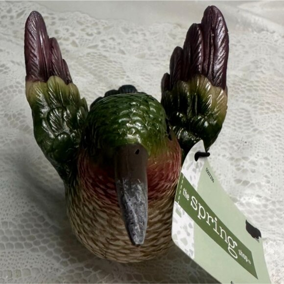 Hand-Painted Hummingbird Figurine By The Spring Shop 4-Inch Resin Decor Accent - Picture 3 of 6